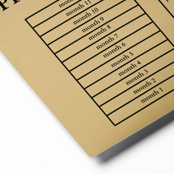 HIGHFALUTIN ANNUAL RENT TRACKER (black design 7) product image (2)