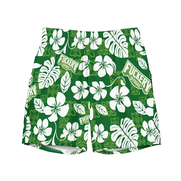Fuckery Offroad Mens Hawaiian Shorts - Green product image (1)