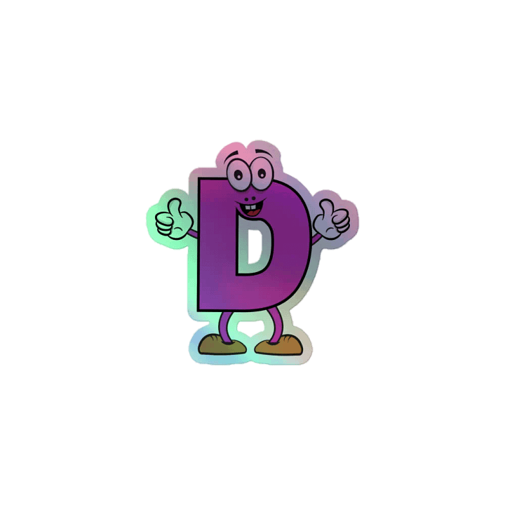 D Holographic Cartoon Character Sticker product image (1)