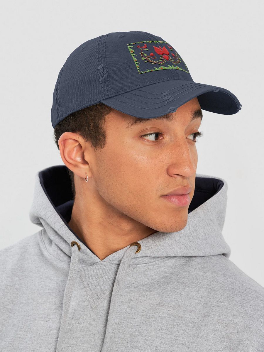 Hungarian Folk Art Floral Distressed Dad Hat product image (7)