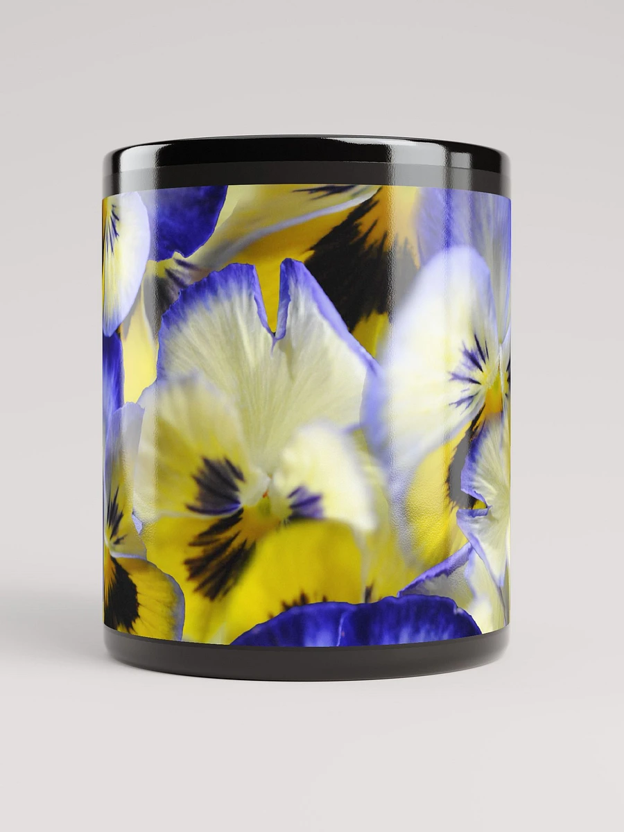 Blue and Yellow Pansies Black Coffee Mug product image (9)