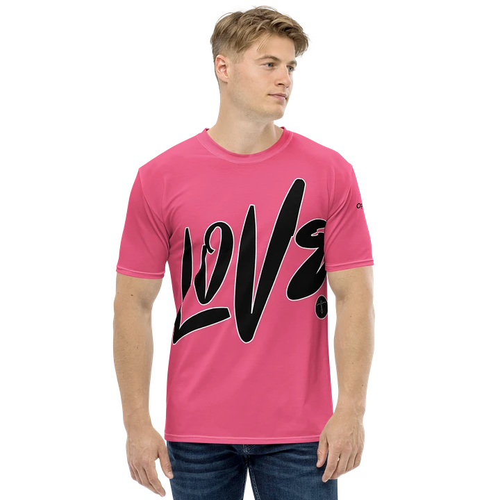 Love & Peace - Pink - Crew Neck T-Shirt product image (1)
