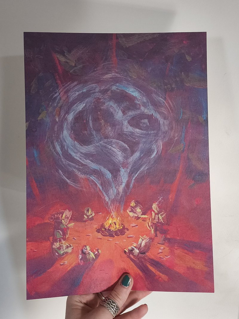 Art print “Ending campfire”