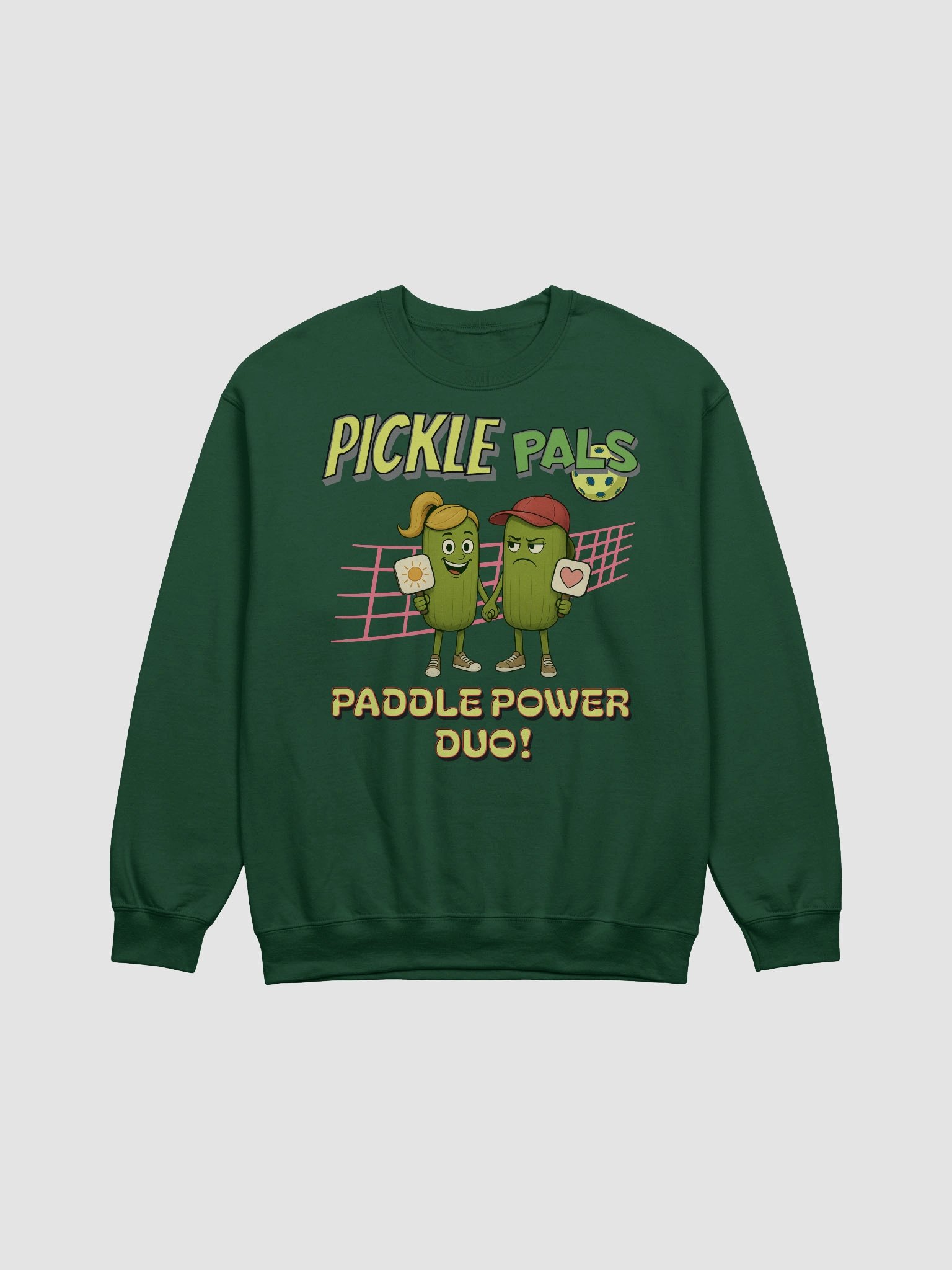 Pickle Pals Couple Paddle Power Duo Pickleball Sweatshirt product image (1)