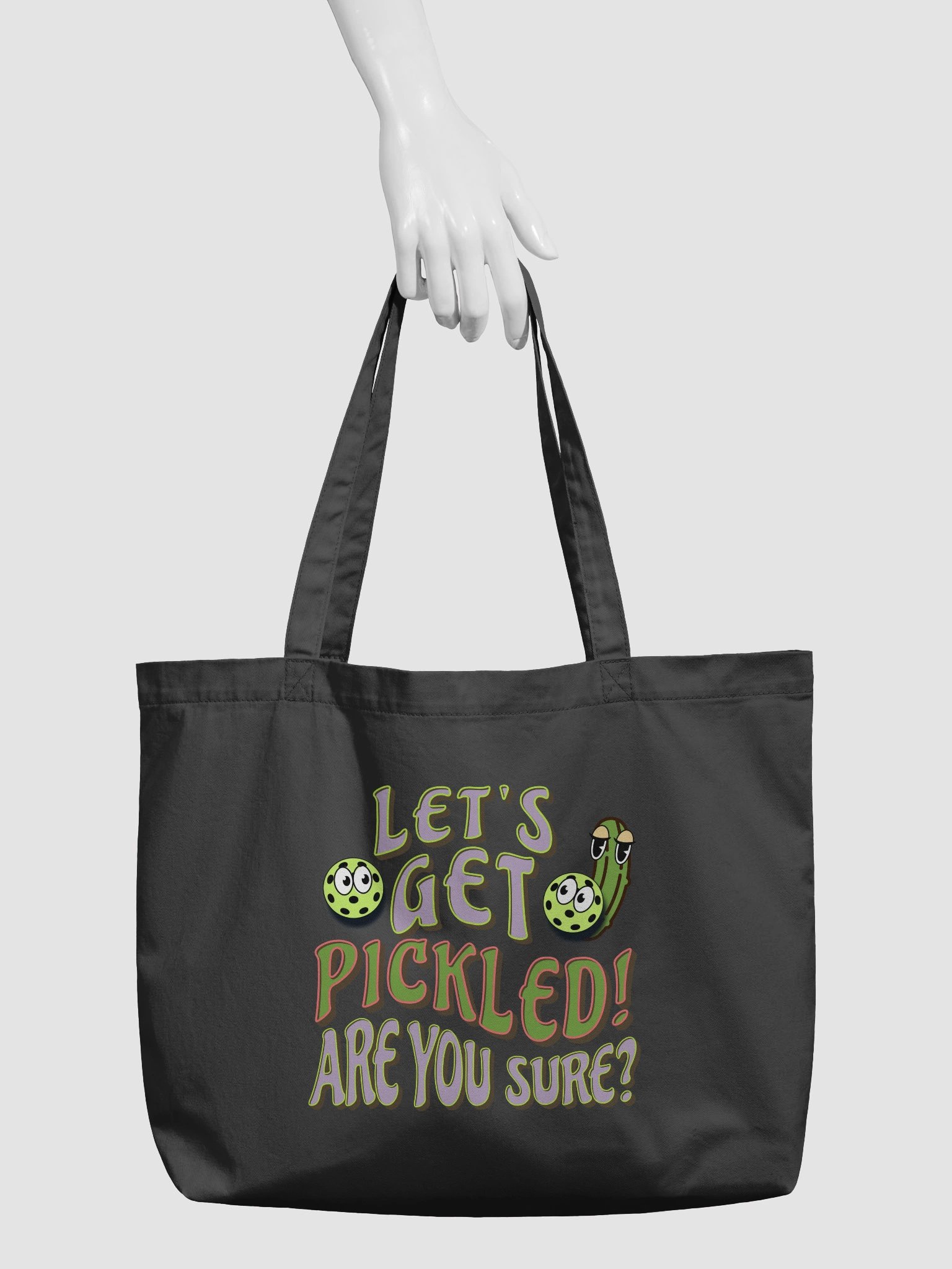 Lets Get Pickled Are You Sure Pickleball Whimsical Party Tote product image (3)