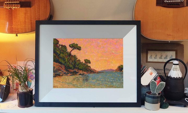 230721 Mediterranean Calanque Scene II Original Study Artwork. product image (2)