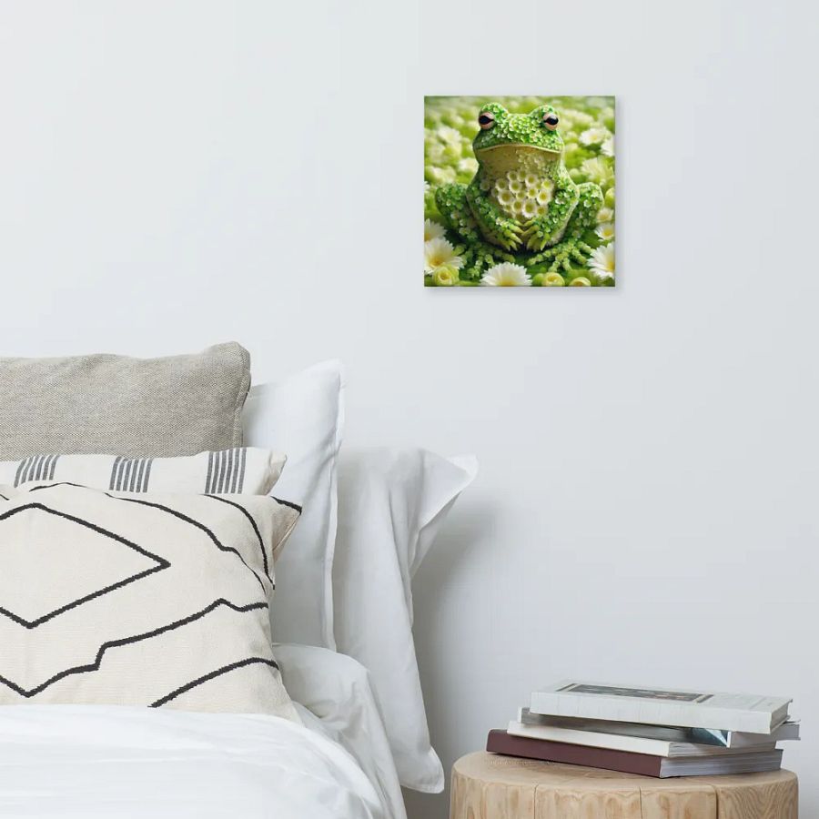 Green Flower Frog Wall Art product image (7)