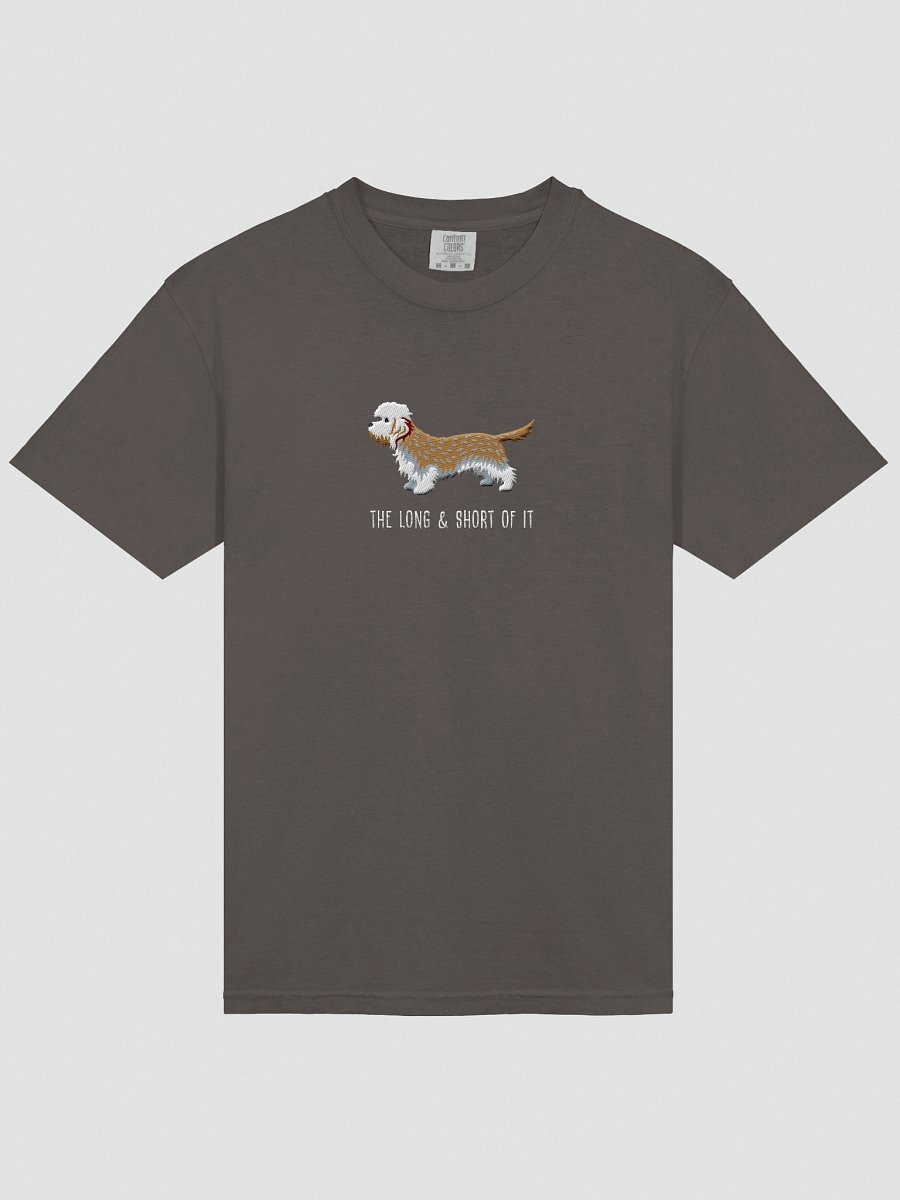 The Long and Short of It T-Shirt(Embroidered) of a Dandie Dinmont Terrier(Mustard) product image (13)