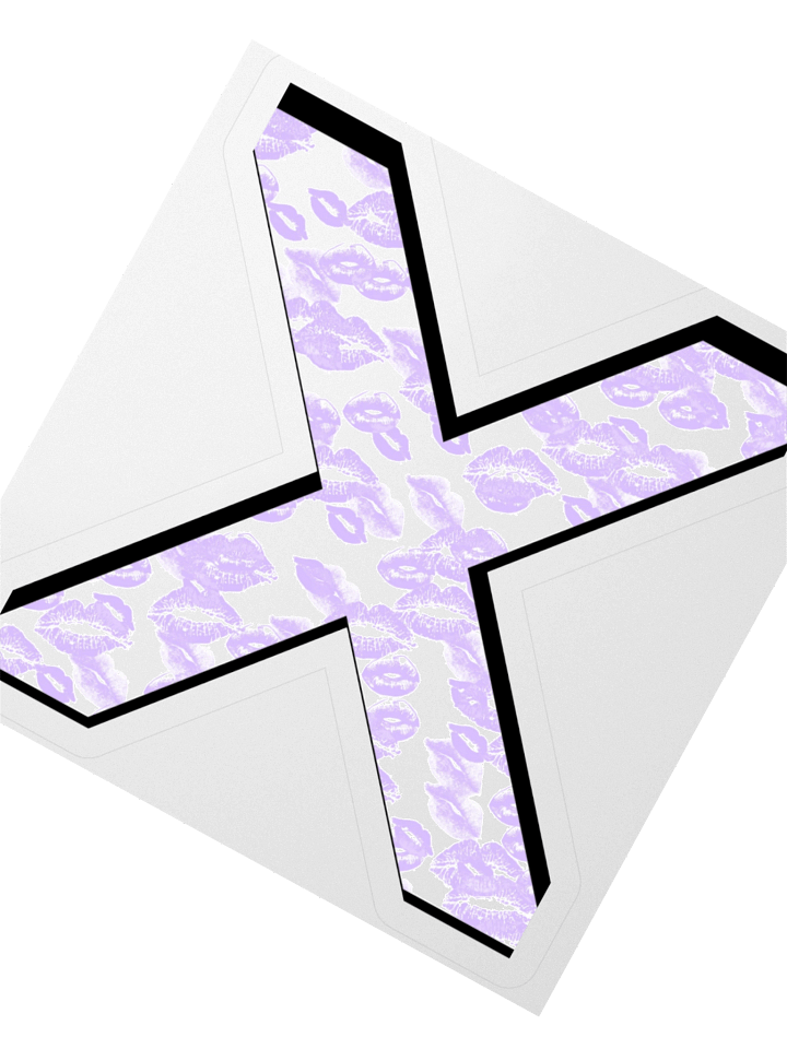 White X Lilac Lipstick Kisses | Kiss-cut Sticker product image (2)