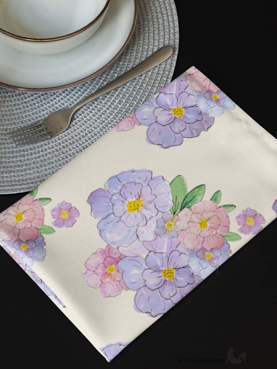 Gingham Blossoms Cloth Napkins Set of 4 product image (12)