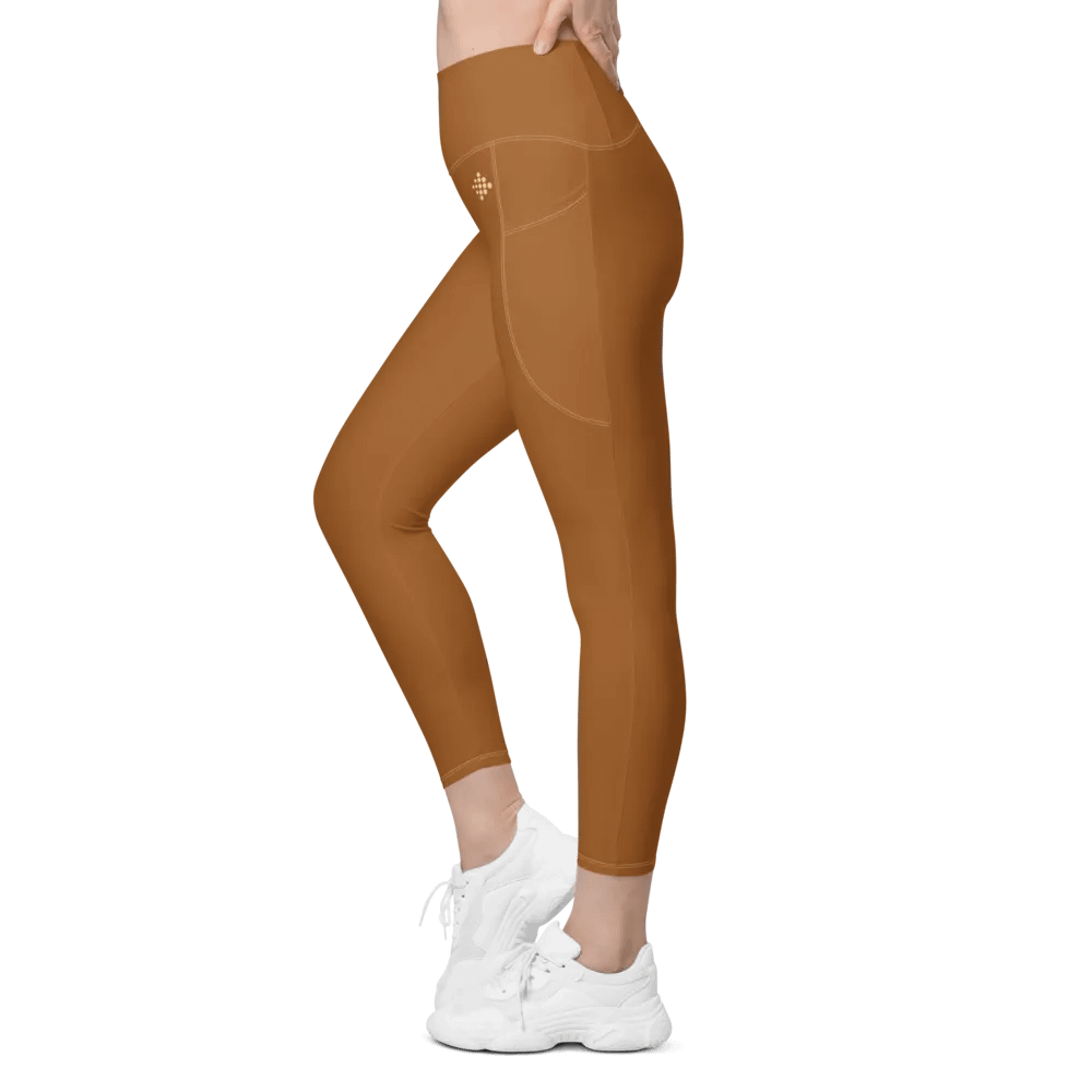 Brown Gold Leggings with Pockets product image (6)