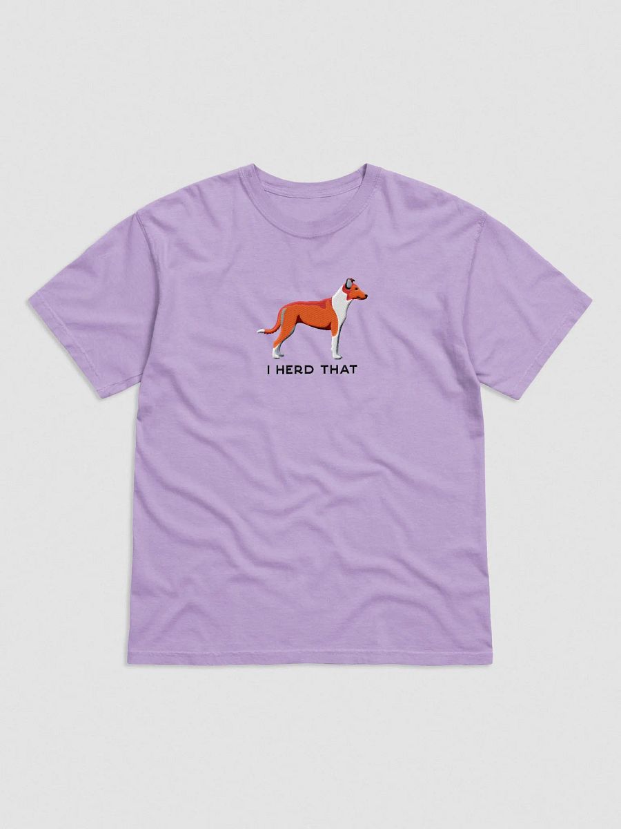 I Herd That T-Shirt(Embroidered) of a Smooth Collie(Red) product image (4)