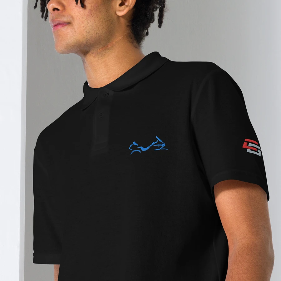 Shadow Wing Polo Shirt Blue Embroidery product image (6)