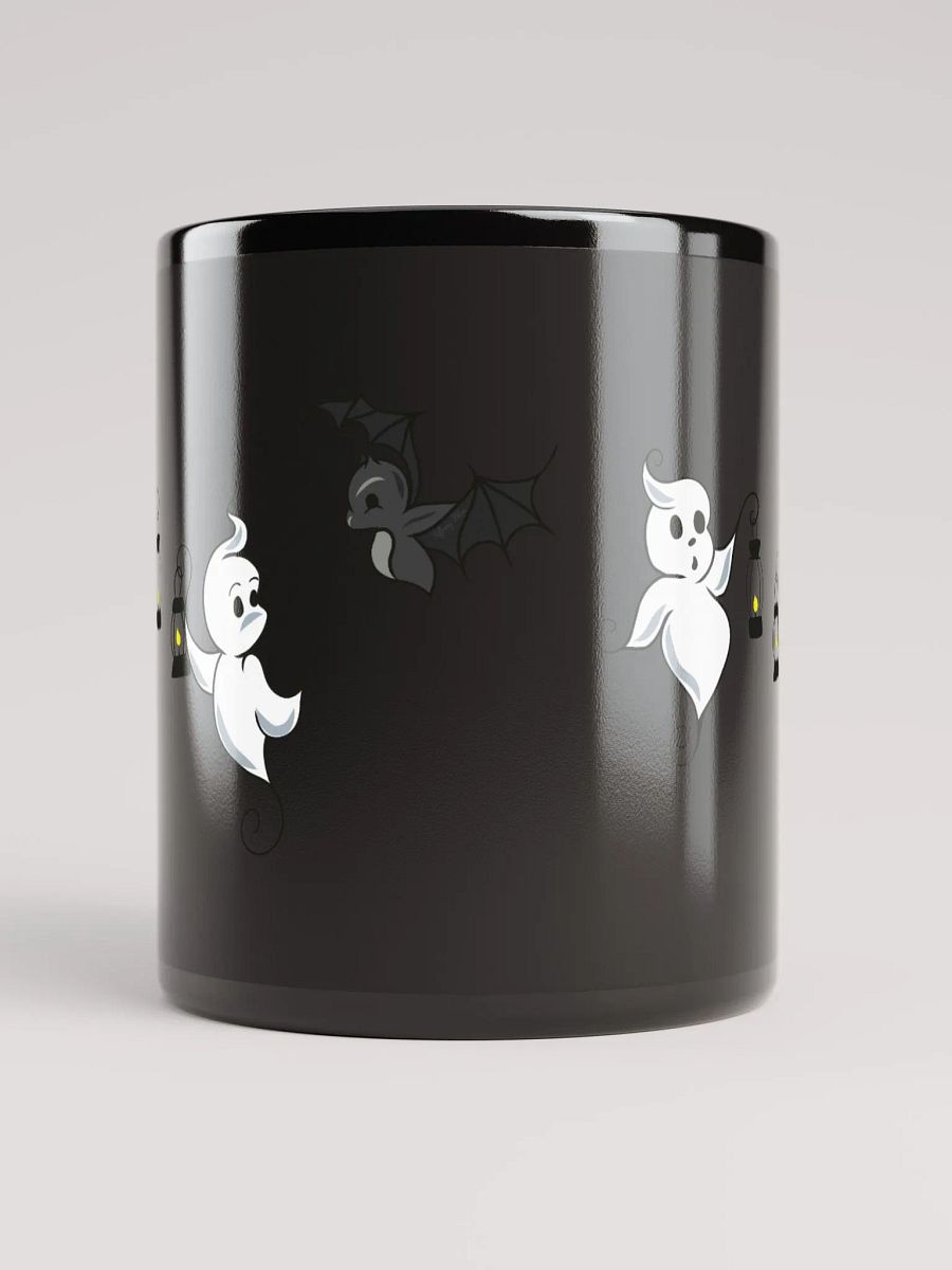 Ghosts and Bat Black Glossy Mug product image (5)