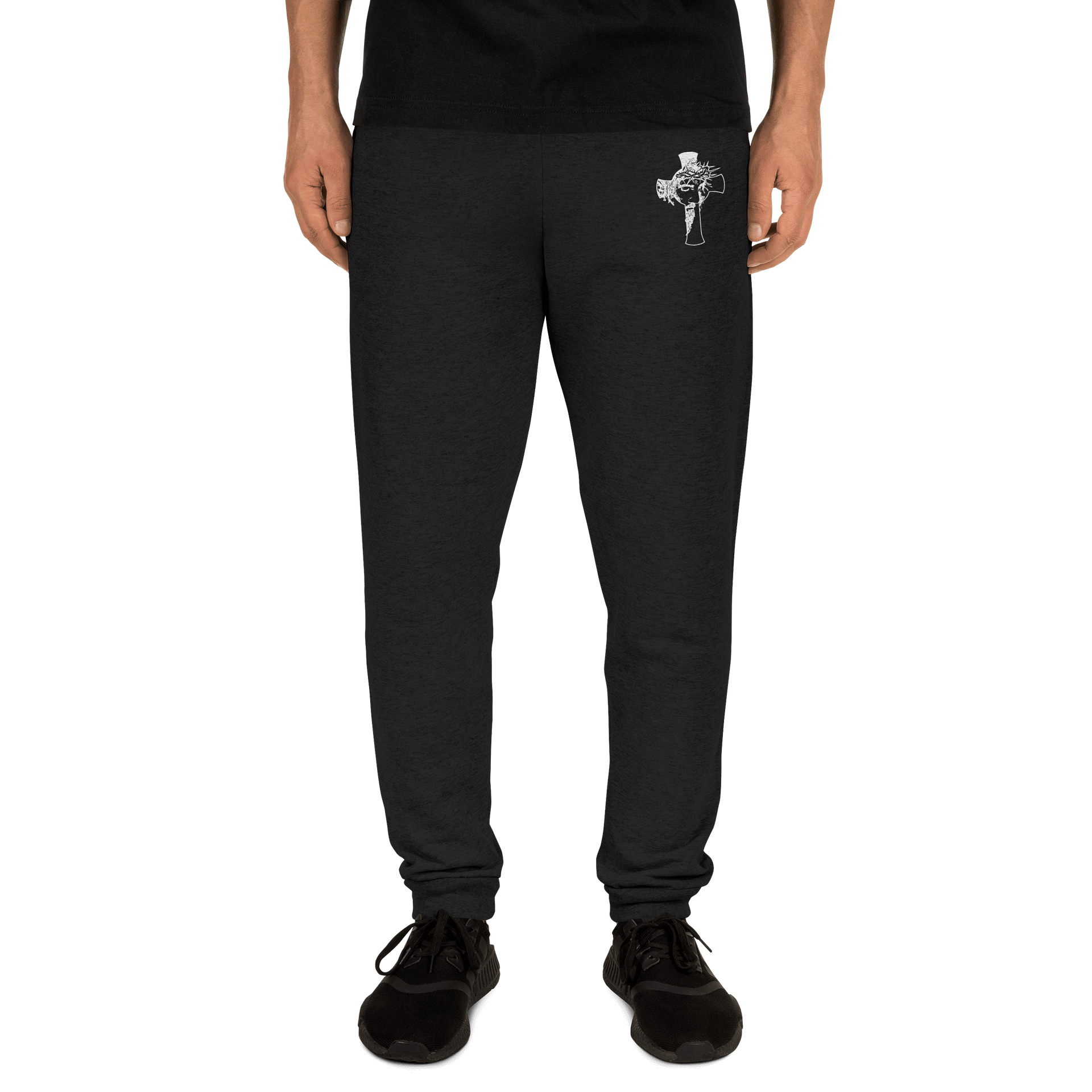 4evercross - Jesus Cross Embroidered Basic Joggers product image (3)