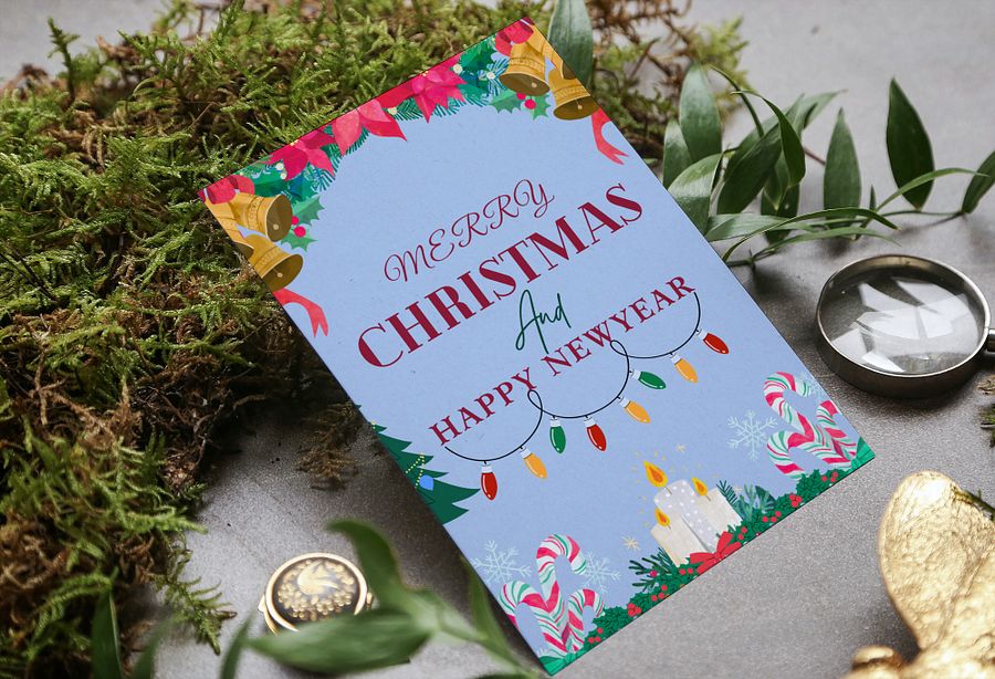 Christmas and New year greetings cards Bundle No 1 (5Cards) product image (3)