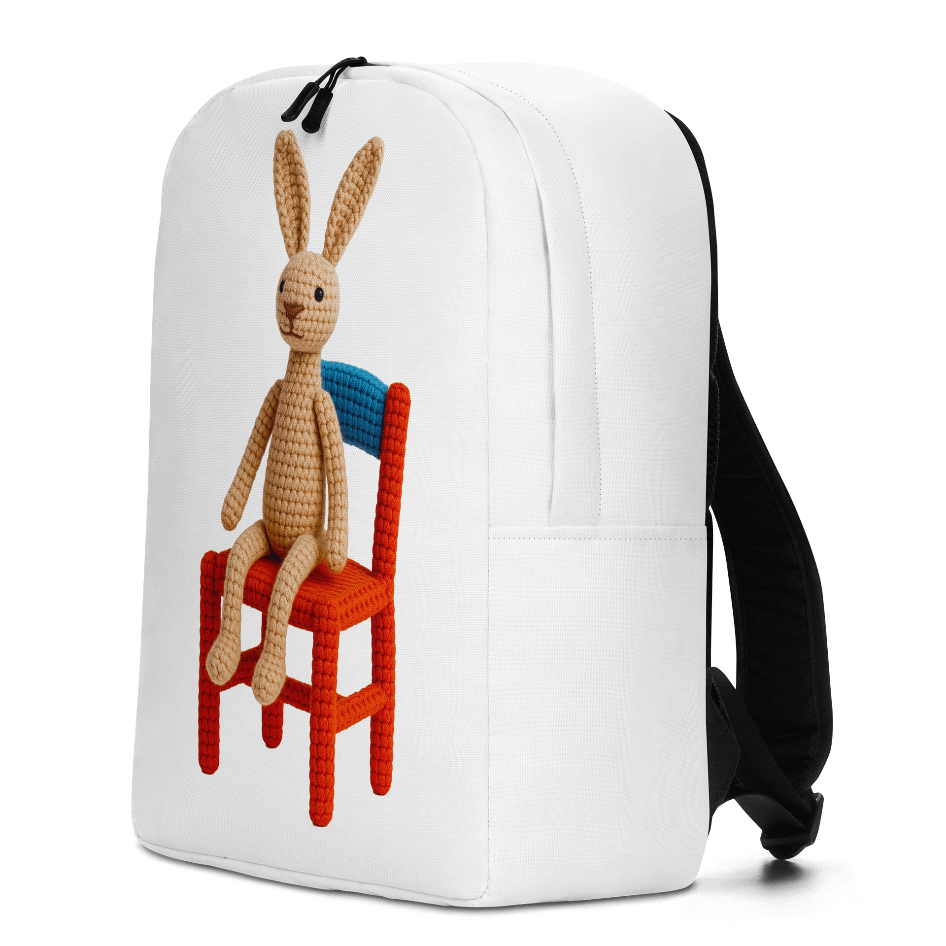 Hare on a Chair Backpack: Whimsical Handcrafted Crochet Art product image (6)