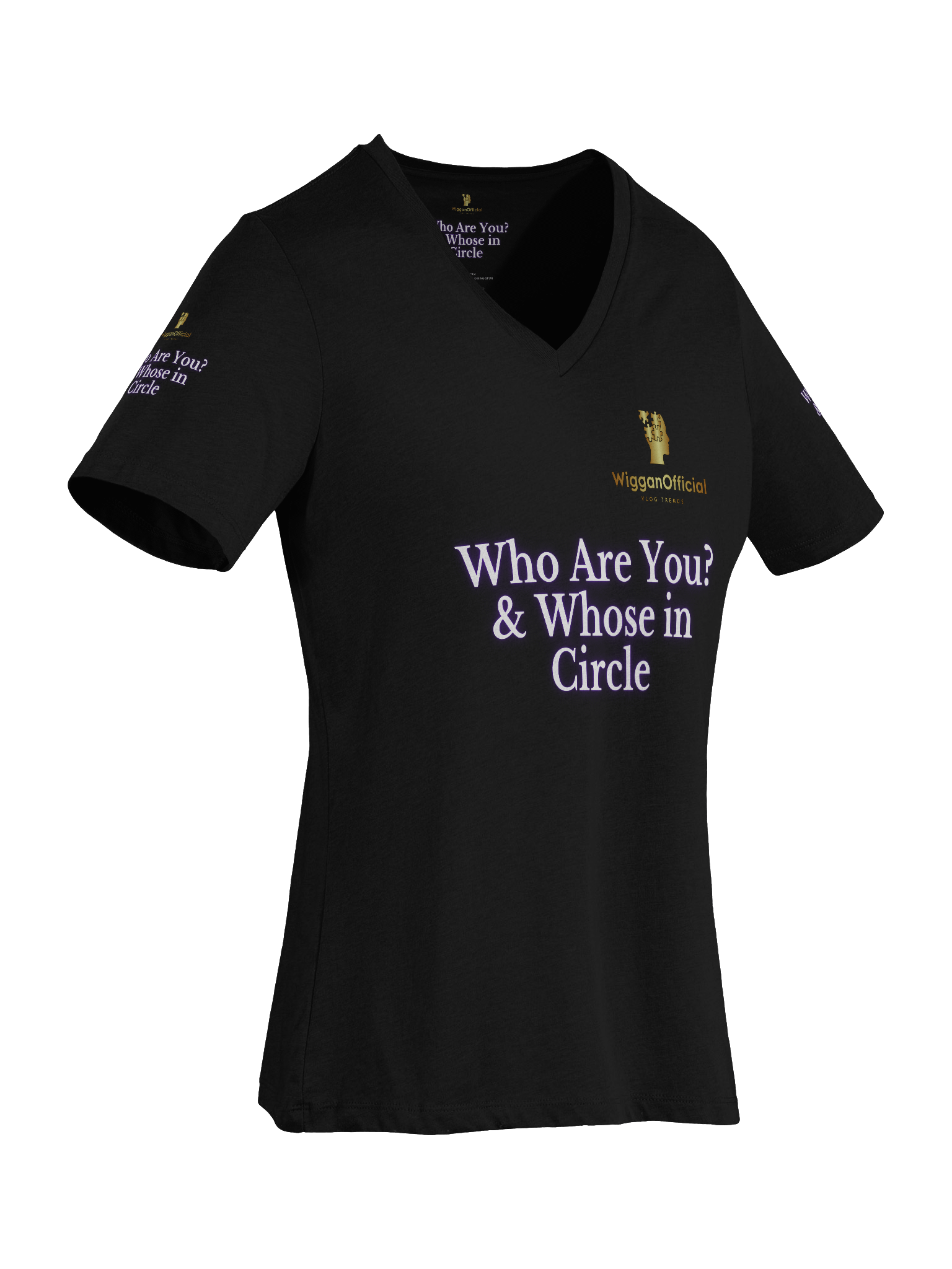 WigganOfficial “Who Are You? & Whose In Your Circle” V-Neck T-Shirt product image (45)