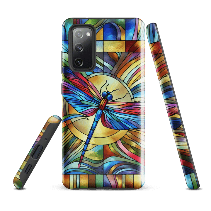 Tough Phone Case for Samsung® - Colorful Stained Glass Butterfly product image (1)