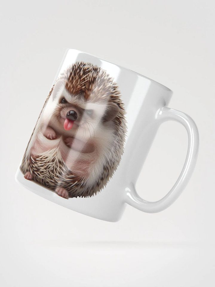 Rude Hedgehog #Humorous Glossy Mug - White product image (4)