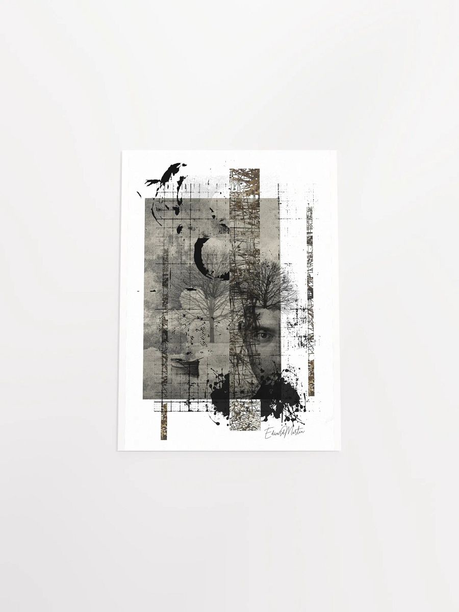 'Solitude' by Edward Martin- Collage-Monochrome Collage Poster product image (5)