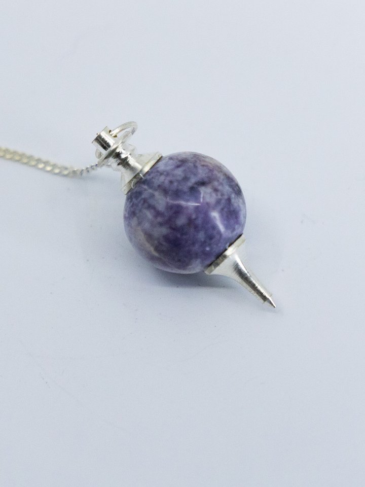 Lepidolite Crystal Ball Pendulum product image (1)
