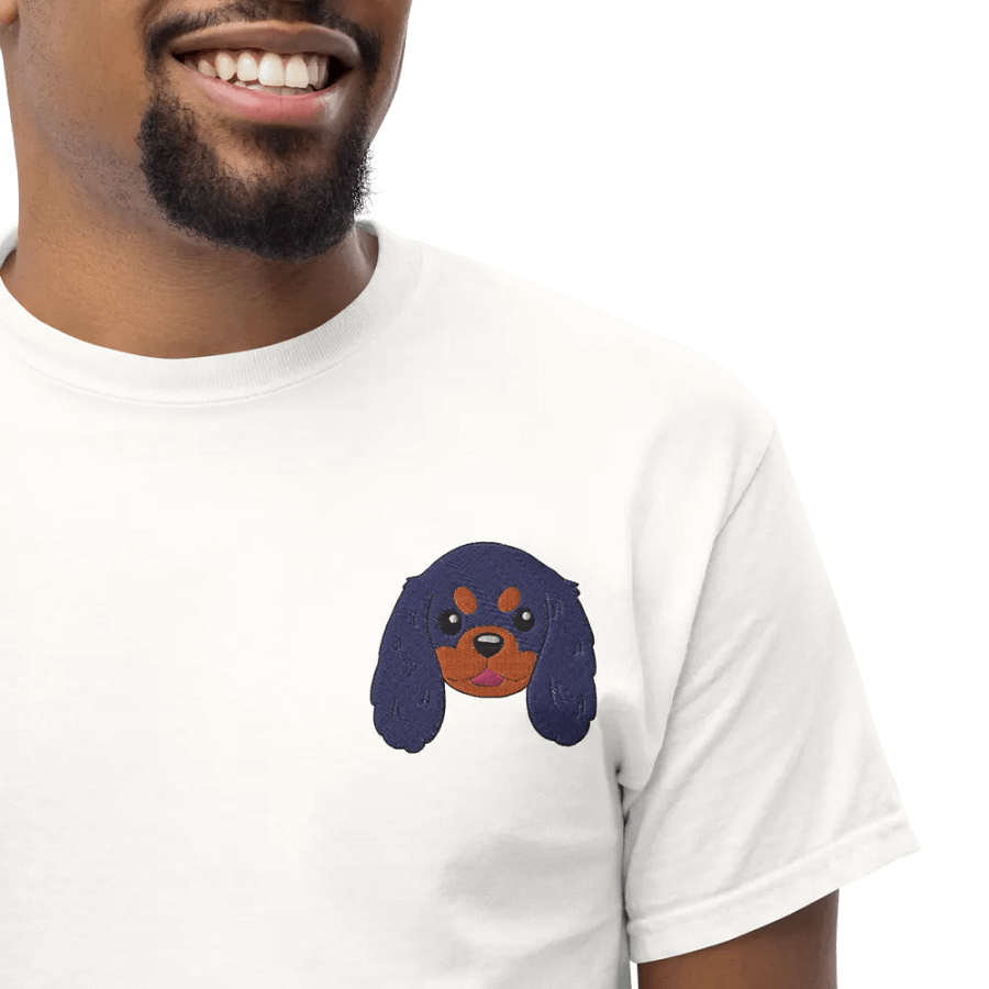 Playful Cavalier King Charles Spaniel Pup Embroidered Tee product image (4)
