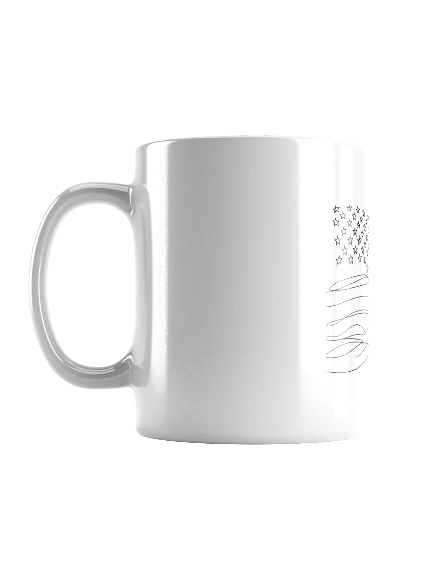 USA Flag Line Art White Glossy Mug product image (17)