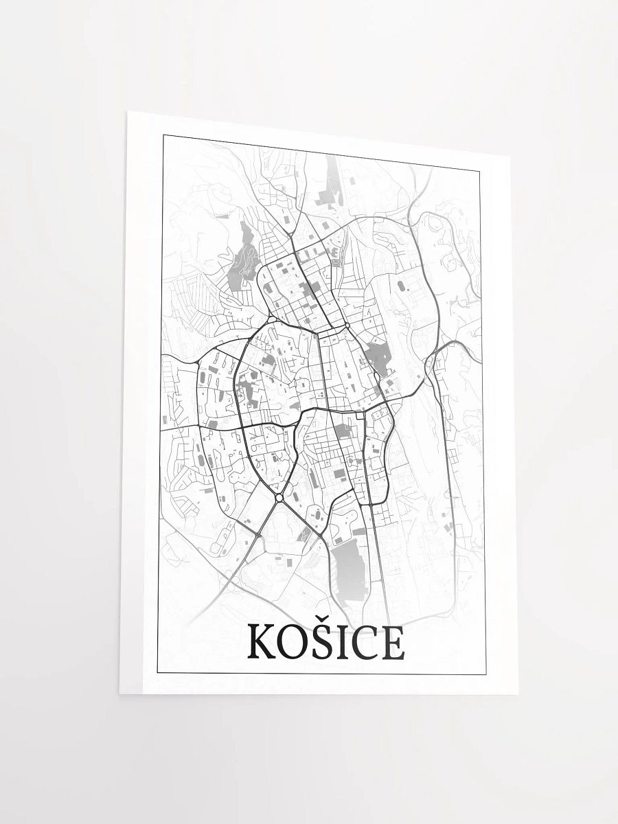 Košice, Slovakia, city map print product image (13)