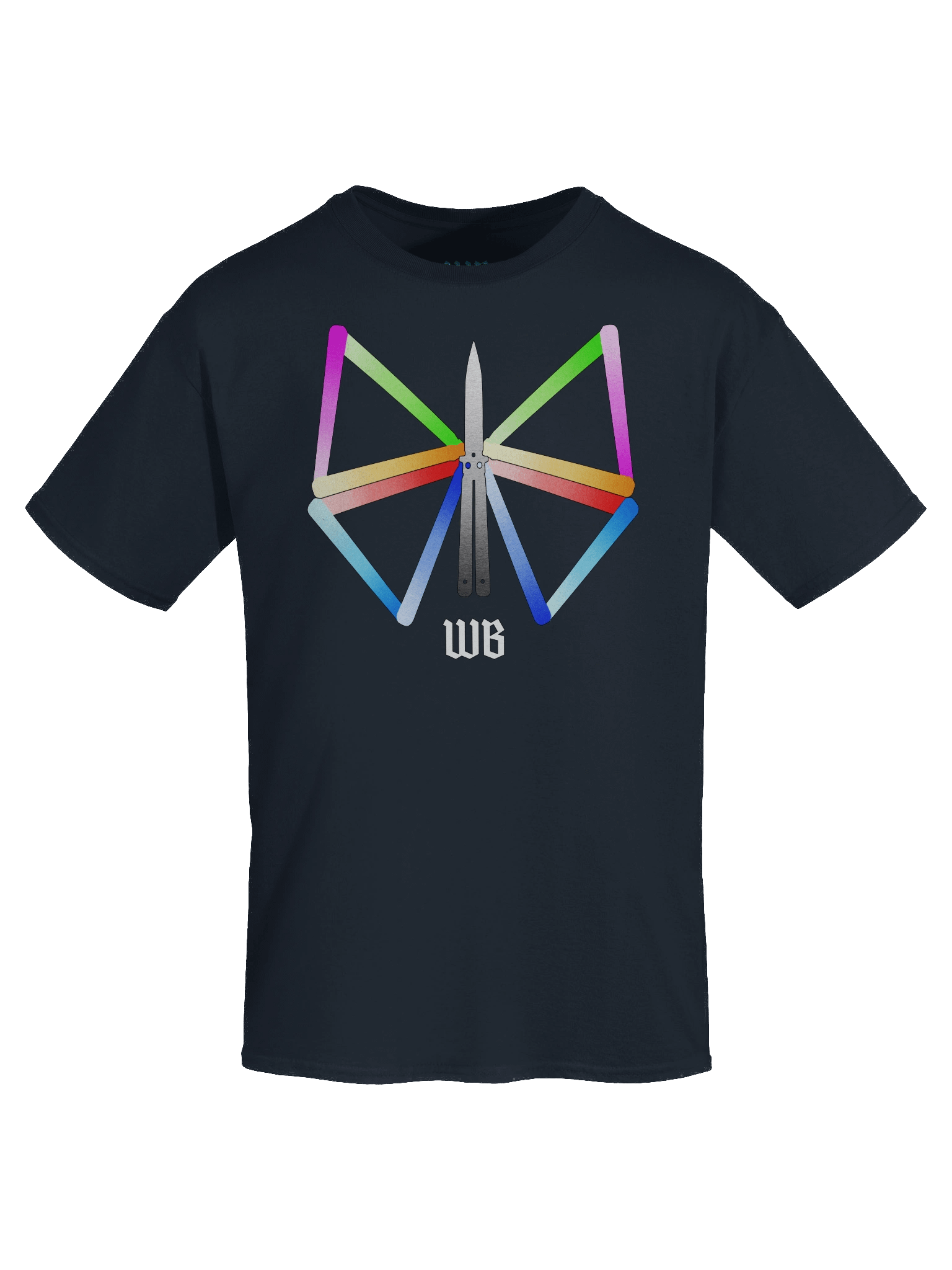 Rainbow Butterfly Knife T-Shirt product image (7)