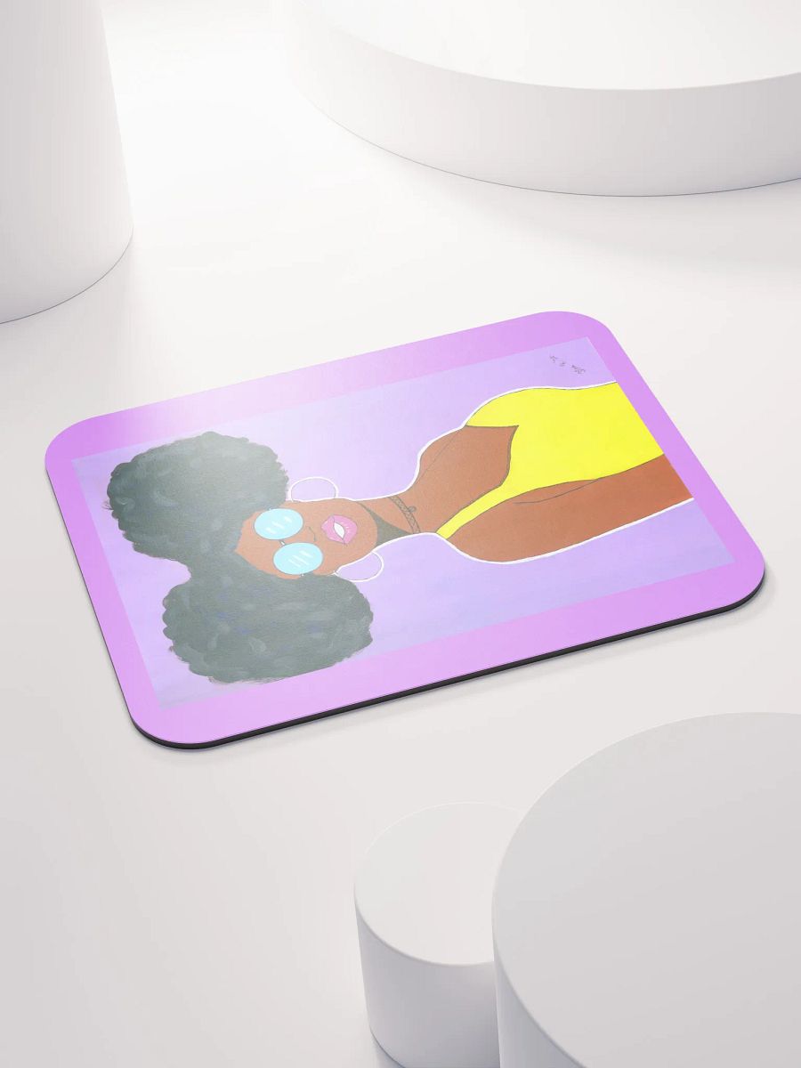Afro American girl (art by Dina R.) - acrylic painting picture - Classic Mouse Pad product image (4)