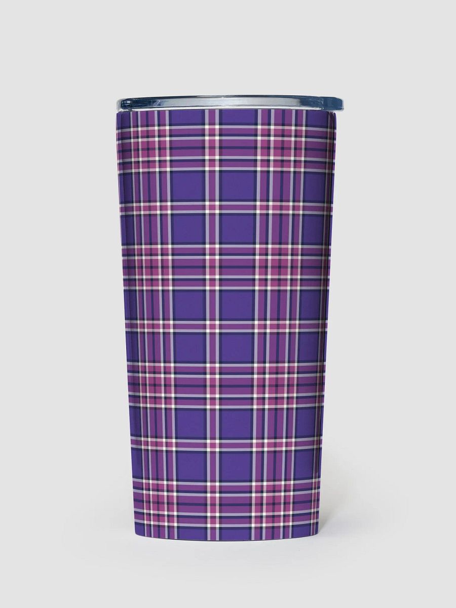 Purple Orchid and Violet Plaid Travel Tumbler product image (2)