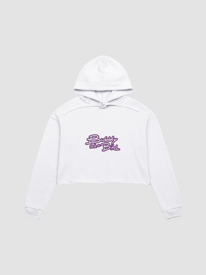 Bubbly and a B*tch (lined design, #763D7D) fleece cropped hoodie product image (2)