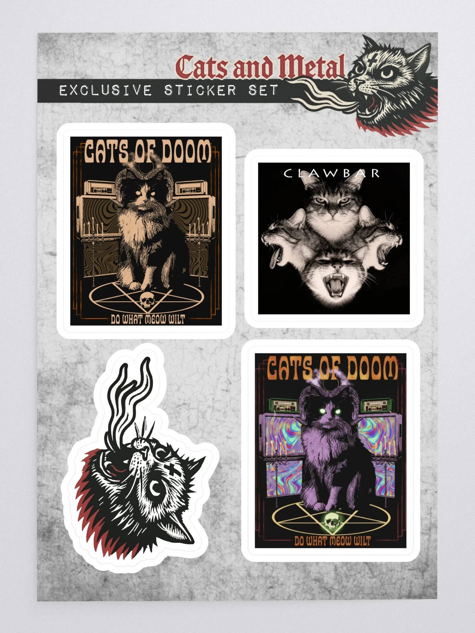 Cats and Metal Sticker Doom Sludge Sticker Set 2 product image (3)