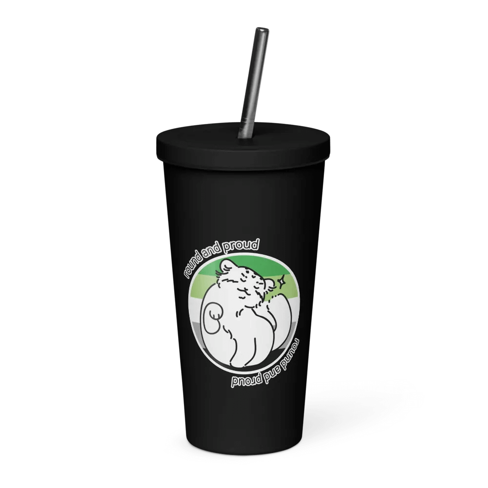 Round and Proud Manul Pride Aromantic Version - Insulated Tumbler product image (1)