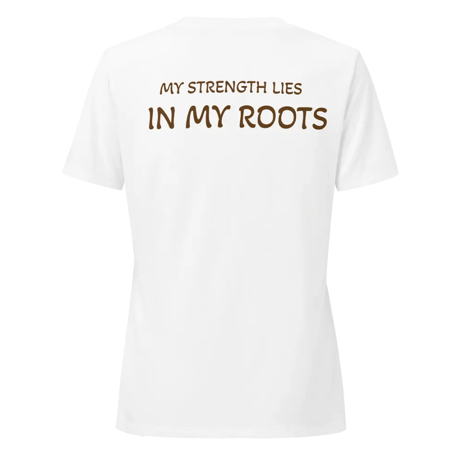 IN MY ROOTS - Women's Brown African Pattern White Tee product image (2)