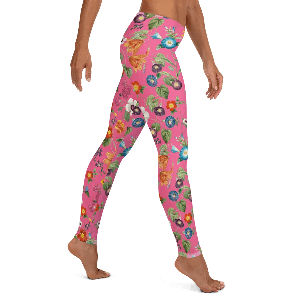 All-Over Pink Floral Printed Leggings product image (4)