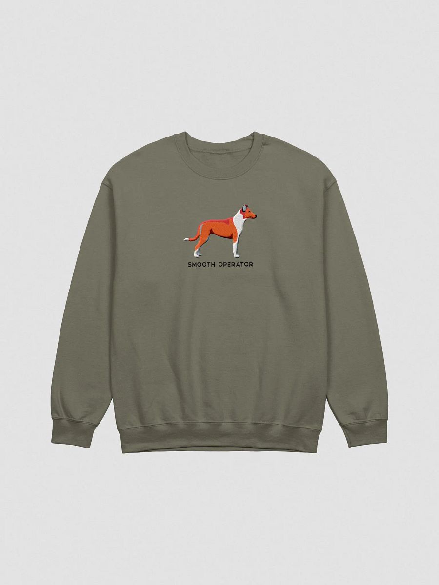 Smooth Operator Sweatshirt (Embroidered) of a Smooth Collie(Red) product image (4)