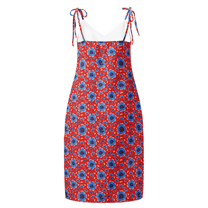 Red & Sky Blue Floral Slip Dress product image (2)