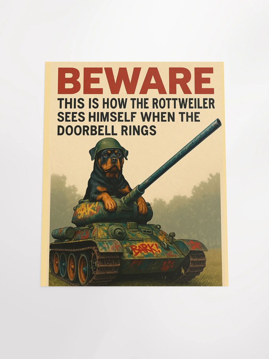 Rottweiler Doorbell - Matte Paper Poster product image (4)