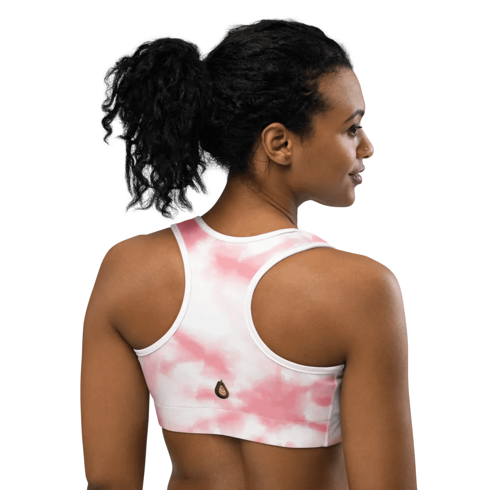 CozyAvocado Women's Pink Sports Bra Strawberry #4 product image (4)