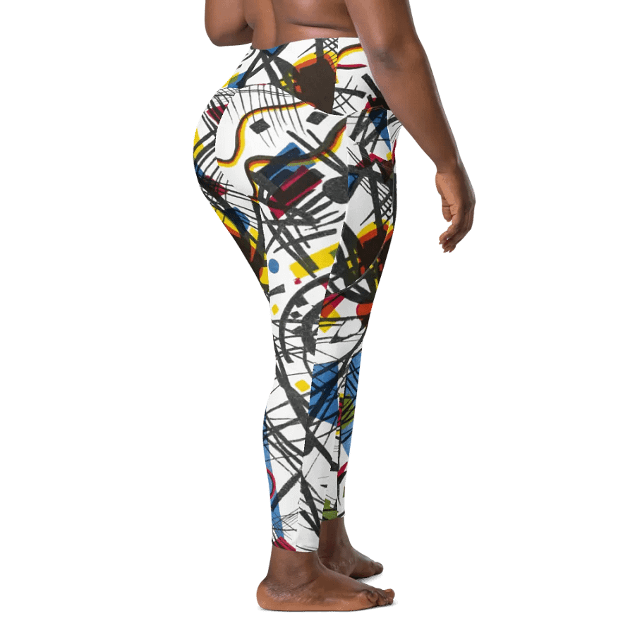 Abstract Lithographic Pattern Design Leggings with pockets - V3 product image (3)