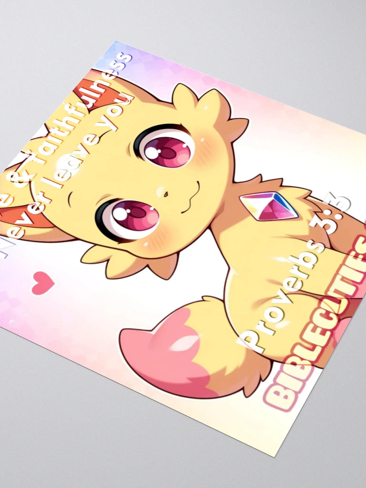 Bible Cuties Lauren - Let love & faithfulness never leave you Sticker product image (5)