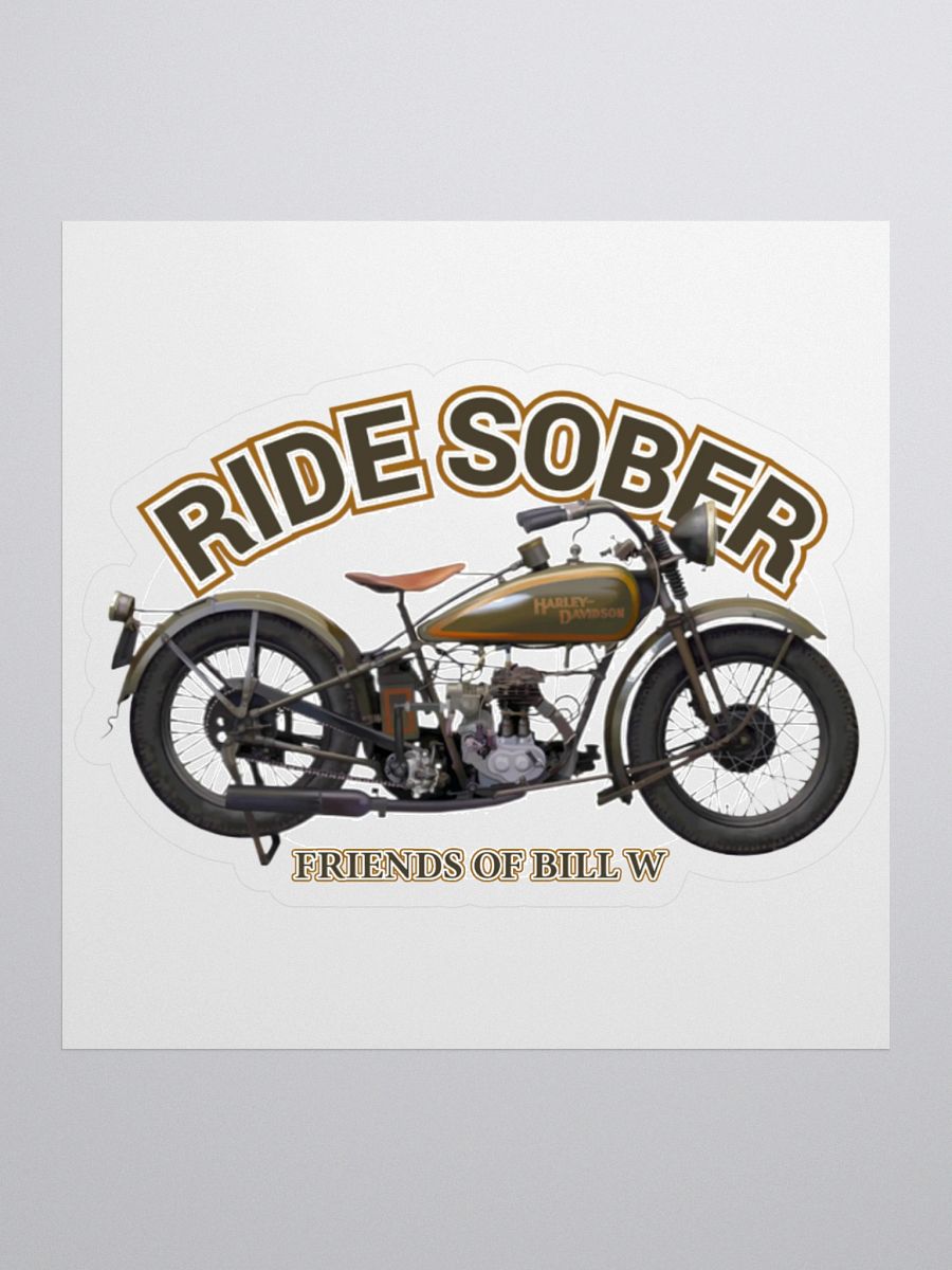 Ride Sober Vintage Motorcycle Sticker product image (1)