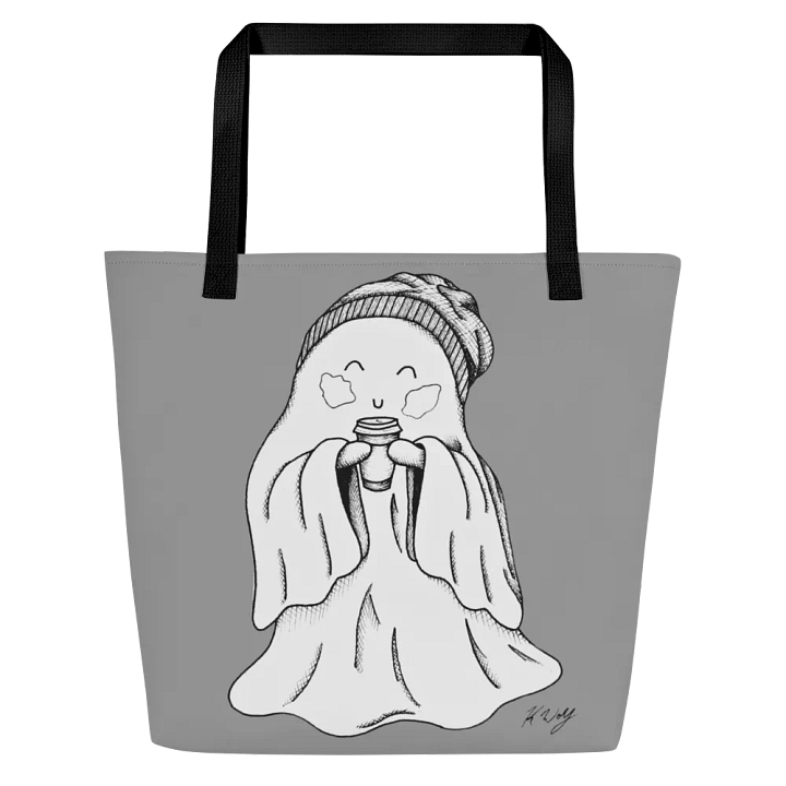 Caffeine Ghost All-Over Print Tote Bag product image (1)
