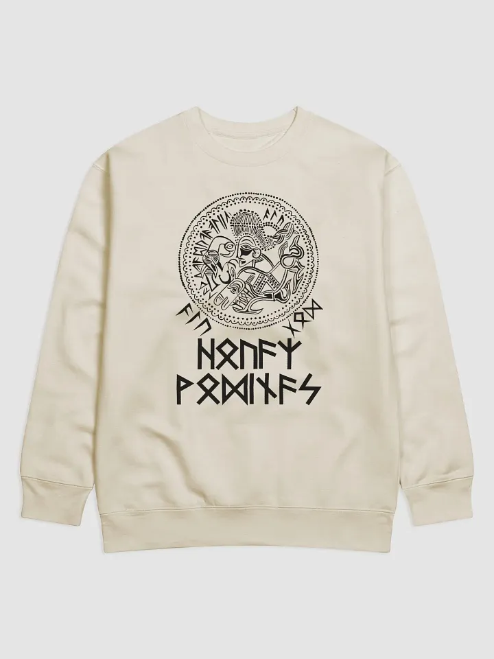 ODIN ALU GOD Bracteate Sweater (black print) product image (1)