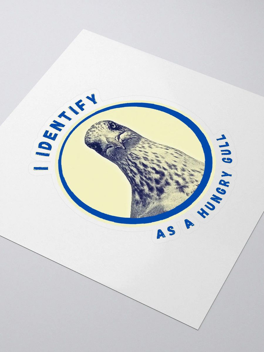 Gavin the Gull - I Identify as a Hungry Gull Kiss Cut Stickers product image (7)