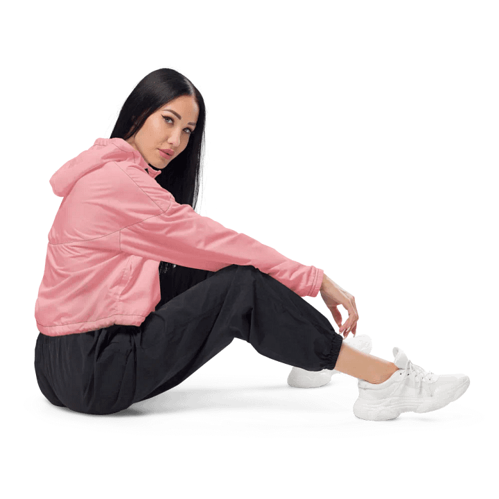 Women's Cropped Pink Windbreaker product image (1)