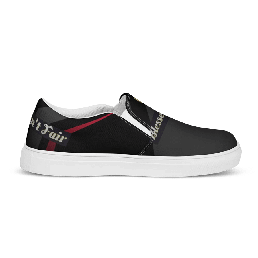 BBG Black with Red Stripe Men's Slip Ons product image (5)