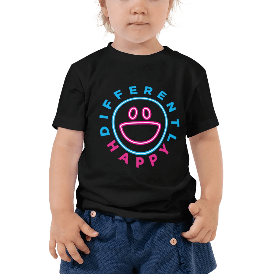 Kids Differently Happy Black T shirt product image (1)